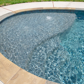 Flagstone Coping and Blue Surf PebbleTec