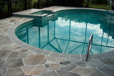 This is an example of a traditional swimming pool in Orlando.