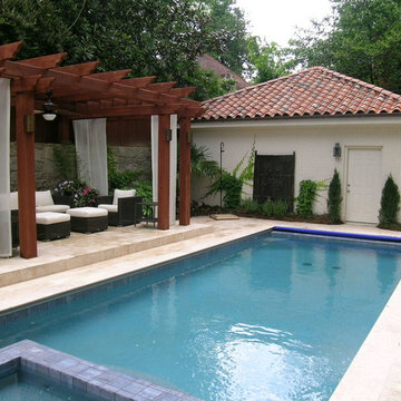 Formal Pool with Cedar Pergola, Automatic cover