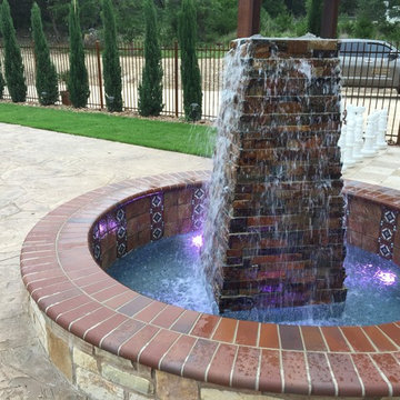 Fountain with multi color lights