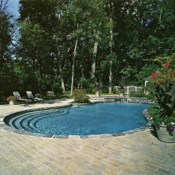 Free Form Gunite Pool with Natural Granite Coping