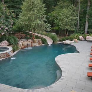 pool slide inground pool