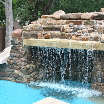 Freeform Pool - Waterfall - Slide