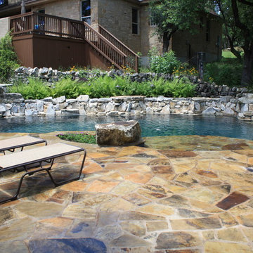 Freeform with large Flagstone deck