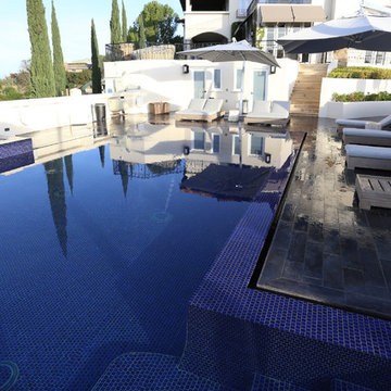 Fully Tiled Pool Compliments Spanish Estate