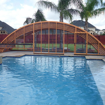 Fulshear, TX Retractable Pool Enclosure - Universe Design
