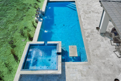 Example of a minimalist pool design in Dallas