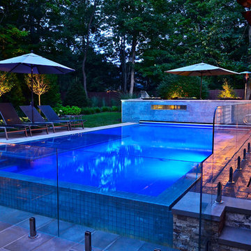 Glass Tile Pool and Patio Design