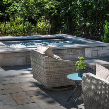Glen Ellyn, IL Raised Hot Tub with automatic cover