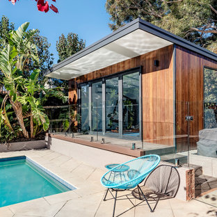 Design ideas for a contemporary rectangular pool in Melbourne.