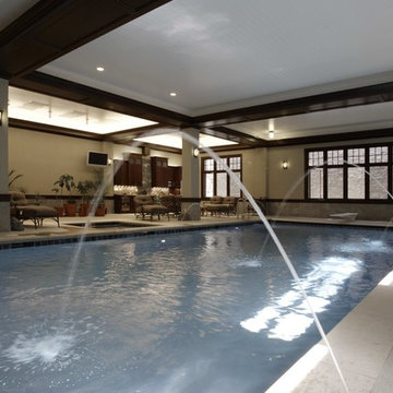 Glencoe, IL Indoor Lap Pool and Hot Tub