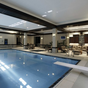 Glencoe, IL Indoor Lap Pool and Hot Tub