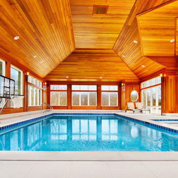 Glenview, IL Rectangle Swimming Pool and Hot Tub