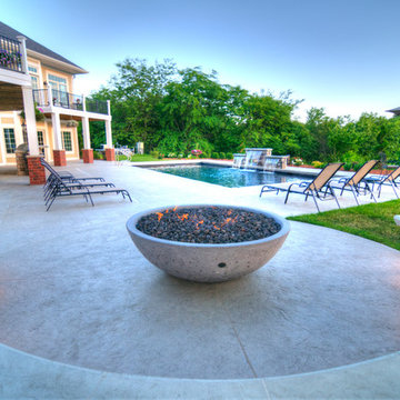 Gorgeous Outdoor Living with Lighted Water Features