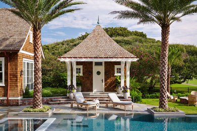 Beach style pool house photo in Jacksonville