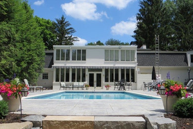 Grey Stone Backyard and Pool