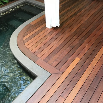 Grinnell St, Key West - Brazilian ipe deck and Mahogany waterfall feature