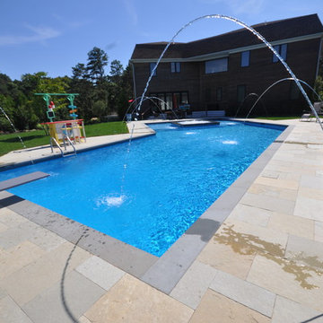 Gunite Swimming Pool & Complete Backyard Design in Southampton, NY