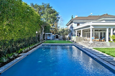 Example of a classic pool design in Orange County