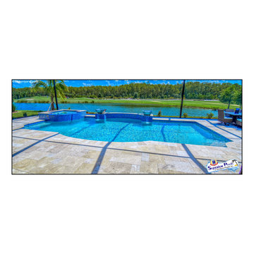 (Heller) Bonita Springs, FL Superior Pools Custom Swimming Pool/Spa/Raised Area