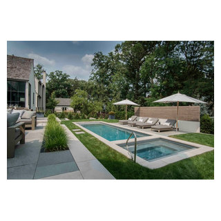 Hinsdale, IL Swimming Pool with attached hot tub - Traditional - Pool ...