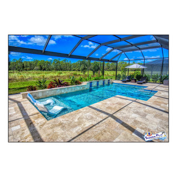 (Hnat) Collier County, Florida. Superior Pools Custom Luxury Swimming Pool Build