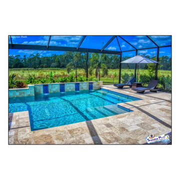 (Hnat) Collier County, Florida. Superior Pools Custom Luxury Swimming Pool Build