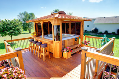Inspiration for a backyard deck remodel in St Louis