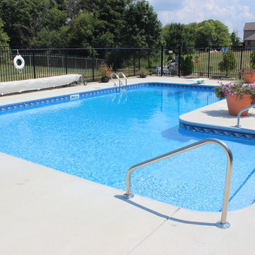 In Ground Vinyl Liner Swimming Pool Installations