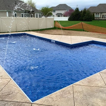 In Ground Vinyl Liner Swimming Pool Installations