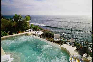 Inspiration for a mediterranean swimming pool in Los Angeles.