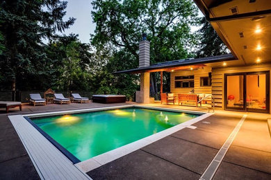 Inspiration for a modern pool remodel in Other