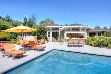 Inspiration for a transitional pool remodel in San Francisco