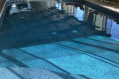 Pool - mid-sized indoor custom-shaped pool idea in Charlotte
