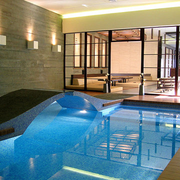 Indoor Pool Many Dream Of - Still Love The Glass Wall Separation