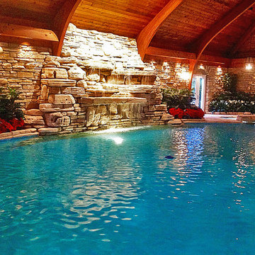 Indoor Pool Room - Permanent Botanicals for poolside bliss