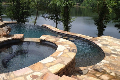 Example of a trendy pool design in Atlanta