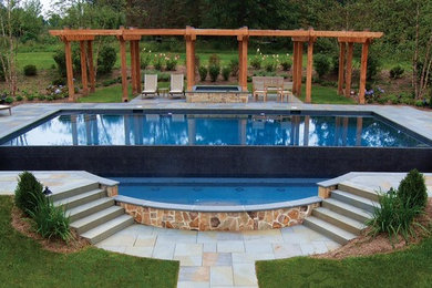Inspiration for a timeless pool remodel in New York