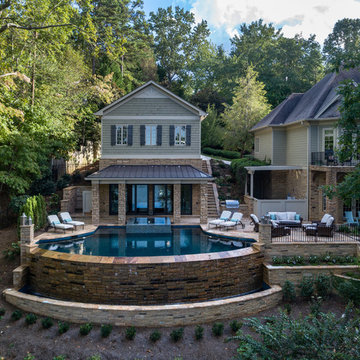Infinity Pool with Knife Edge Spa & Pool House Addition