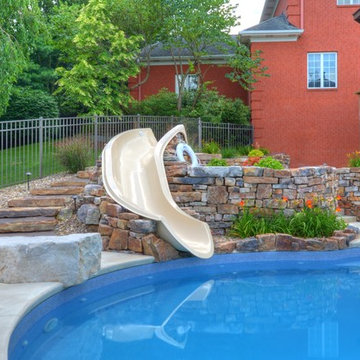 Inground Pool with Slide
