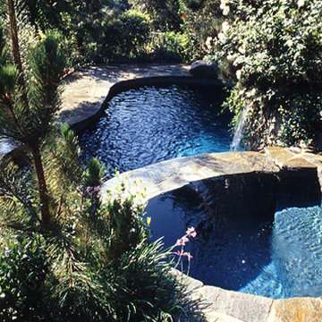 Jacuzzi & pool with water fall