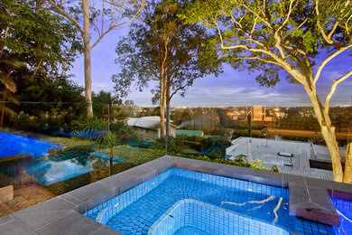 Design ideas for a modern swimming pool in Brisbane.