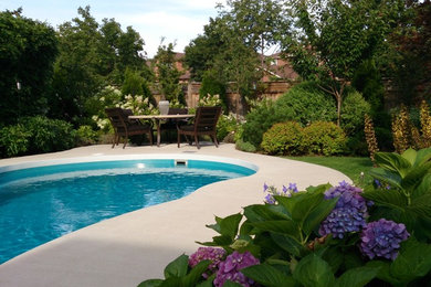 Transitional pool photo in Toronto