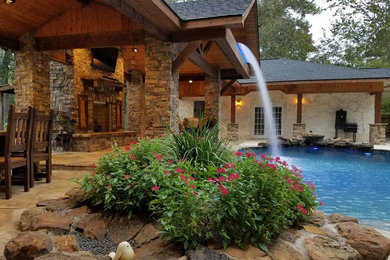 Inspiration for a transitional pool remodel in Houston