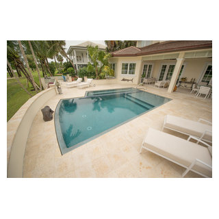 Knife Edge Pool 2 Modern Pool Miami By A G Concrete Pools Inc