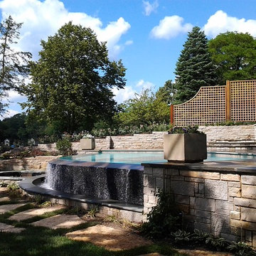 Lake House Infinity Edge Pool and Integrated Spa