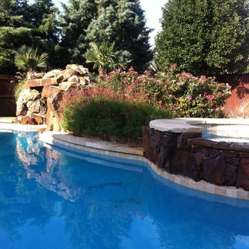 Landscaped Grotto Waterfall Pool