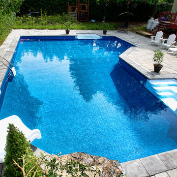 Large Inground Pool with Slide