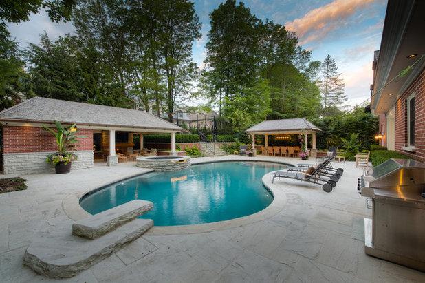 Contemporary Pool by Arbordale Landscaping