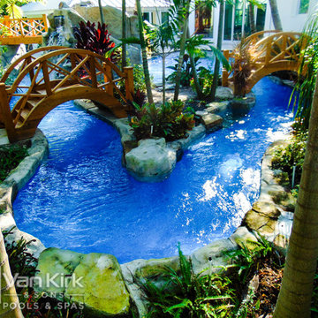 Lazy River with Bridges for Extreme Resort Lagoon in Deerfield Beach, Florida